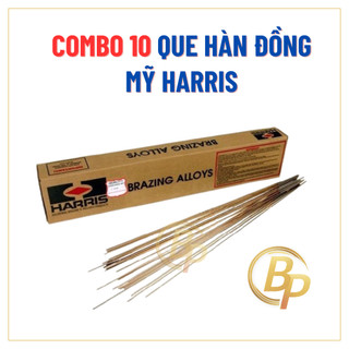 Combo 10 que hàn đồng Harris Mỹ - Que bạc hàn Mỹ loại tốt - Que hàn ống đồng Mỹ
