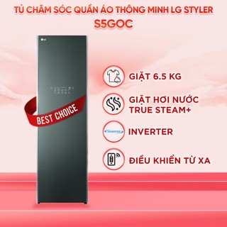 S5goc - tủ chăm sóc quần áo thông minh lg styler™ 5 móc true steam™ màu xanh lá cây | s5goc