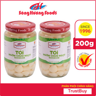 2 Hũ Tỏi Ngâm Chua Ngọt Sông Hương Foods Hũ 200g