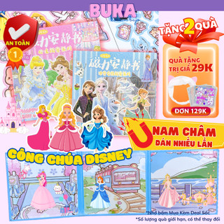 Đồ chơi nam châm Công chúa, Cabybara Buka dán từ tính Kuromi đồ chơi nam châm sticker cho bé bóc dán nhiều lần