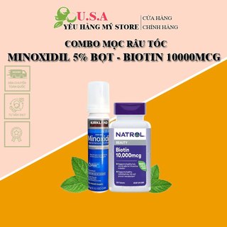 Combo Mọc Râu Tóc Dạng Bọt KIRKLAND - Biotin