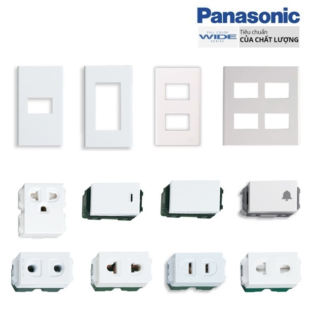 MẶT DÙNG - CÔNG TẮC - Ổ CẮM PANASONIC WIDE ( KẾT NỐI CHO CÔNG TẮC, Ổ CẮM, CB CÓC, MẶT KÍN )