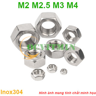 UM#I - Đai Ốc Lục Giác M2 M2.5 M3 M4 Inox 304 Hút Nam Châm