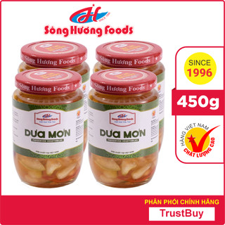 4 Hũ Dưa Món Sông Hương Foods Hũ 450g - Ăn kèm , bún , phở , mì tôm , thịt nướng , tốt tiêu hóa