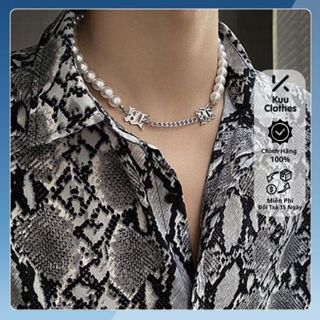 Dây Chuyền Nam Thiên Thần Kuu Clothes - Vòng Cổ Dây Chuỗi Thép Titan Không Gỉ - Vòng Đeo Cổ Pearl Chữ M