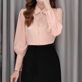 ÁO SƠ MI LỤA TAY BỒNG CỔ ĐỨC 3 MÀU 040