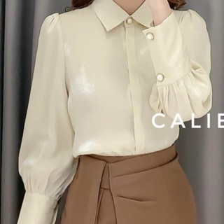 ÁO SƠ MI LỤA TAY BỒNG CỔ ĐỨC 3 MÀU 040