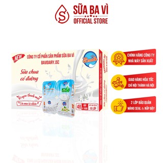 [Mẫu Mới] Sữa Chua Ba Vì Có Đường - Thùng 48 Hộp