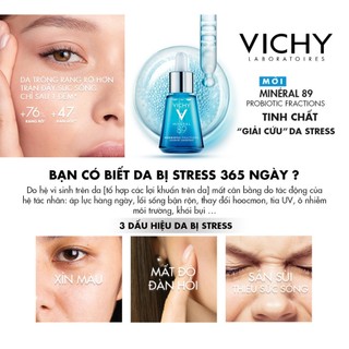 Tinh chất dưỡng da serum vichy mineral 89 booster giải cứu làn da tức thì 10ml