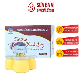 Sữa Chua Chanh Dây Ba Vì - Zmilk - Hộp 12 Hũ