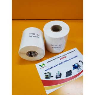 [GIẤY DÀY MỸ 30 MET LOẠI 1] Giấy nhiệt 75x100 FASSON 7.5x10 in vận đơn A7 Decal nhiệt giấy in đơn hàng 75*100 nhãn dán