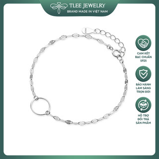 Lắc tay bạc nữ TLEE circle thanh mảnh cá tính TLEE JEWELRY LT0107