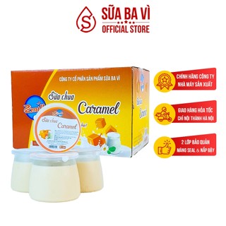 Sữa Chua Caramel Hương Cafe Ba Vì - Zmilk - Hộp 12 Hũ