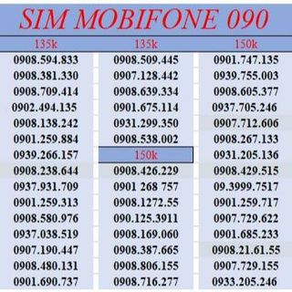 Sim mobi 09 số đẹp giá rẻ, đăng kí chính chủ theo quy định.