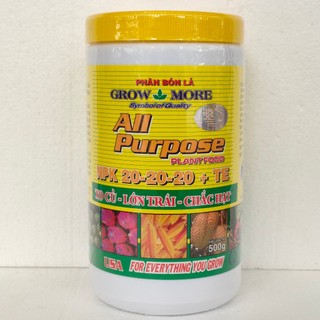 Phân bón lá cao cấp NPK Growmore 20-20-20 hộp 500g