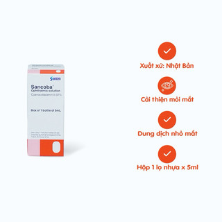 Dung dịch nhỏ mắt cận thị Sancoba (chai 5ml)