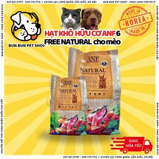 6kg HẠT KHÔ HỮU CƠ CHO MÈO ANF 6 FREE NATURAL bao lớn