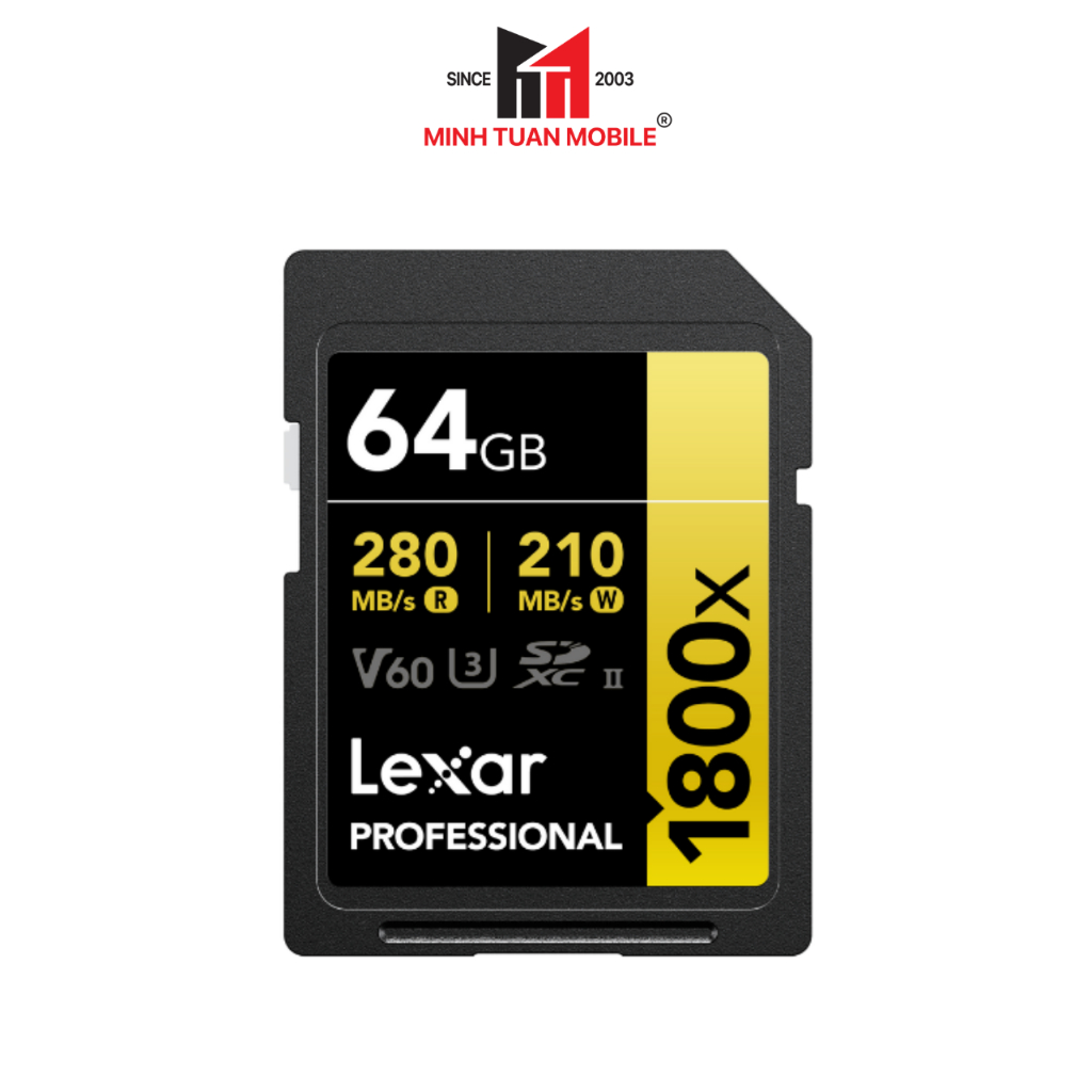 Thẻ nhớ Lexar 64GB 1800x SDXC UHS-II 280MB/s
