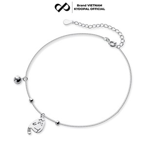  Lắc chân bạc KYDOPAL đính đá cá tính trang sức vòng nữ cao cấp ý 925 - PAL9B7L11 