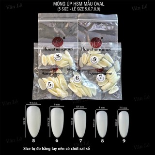 Móng úp lẻ size HSM nhám from oval gói nhỏ lẻ