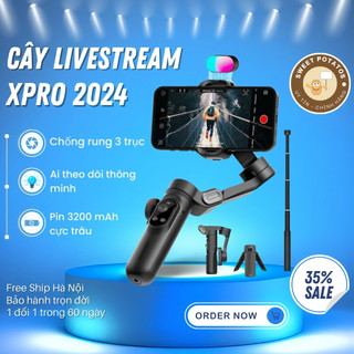Cây Livestream điện thoại Xpro, Gimbal kiêm Gậy chụp ảnh, Quay TikTok, Giá Đỡ Điện thoại Chụp Hình