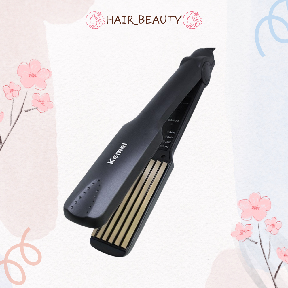 Máy Bấm Tóc Kemei Km-332 Chuyên Nghiệp, Máy Làm Dập Xù Tóc Có 4 Mức Chỉnh Nhiệt 2024