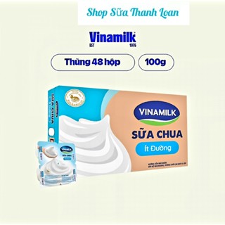 Thùng 48 Hộp Sữa Chua Ăn Vinamilk Ít Đường 100g.