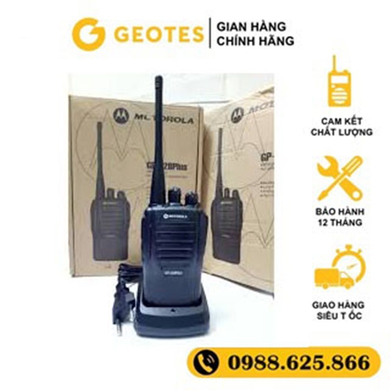 Bộ đàm cầm tay Motorola GP-328 Plus, nhỏ gọn, âm thanh chất lượng cao, chuẩn US factory Mutual