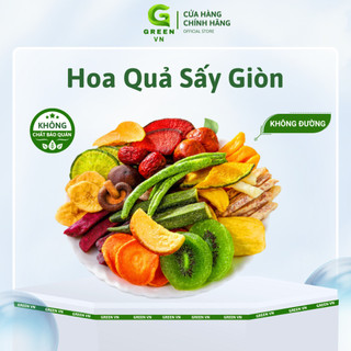  Hoa Quả Sấy Thăng Hoa Hữu Cơ Nguyên Vị Green Vn Cung Cấp Chất  Xơ Vitamin Trái Cây Đà Lạt Mix Sấy Giòn Ăn Kiêng Healthy 
