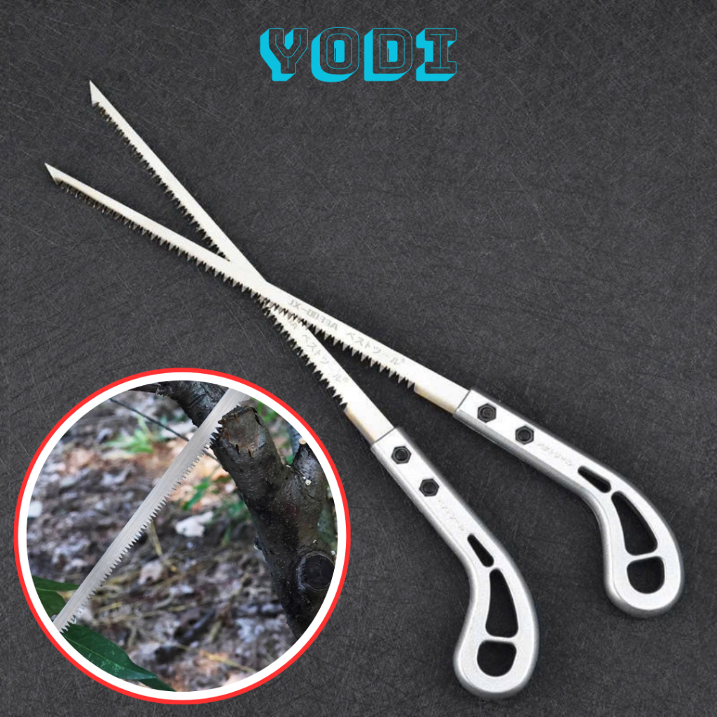 Cưa Gỗ Cầm Tay Mini Lưỡi Thép SK5 Tạo Kiểu Dáng Cho Cây, Cưa Bonsai Lách Cành Vị Trí Hẹp