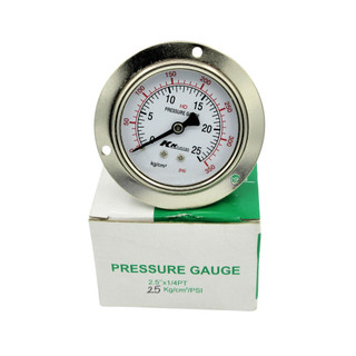 Đồng hồ đo áp suất hơi, khí nén mặt 63mm chân ren sau