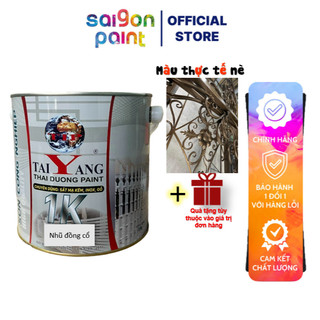 Sơn nhũ đồng cổ taiyang trên sắt mạ kẽm, sắt mỹ thuật, hiệu ứng màu nhũ đồng cổ