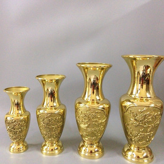 Lọ hoa lục bình đồng thau nguyên chất lọ hoa lọ lộc bình bình bông. - Đại Bái 555