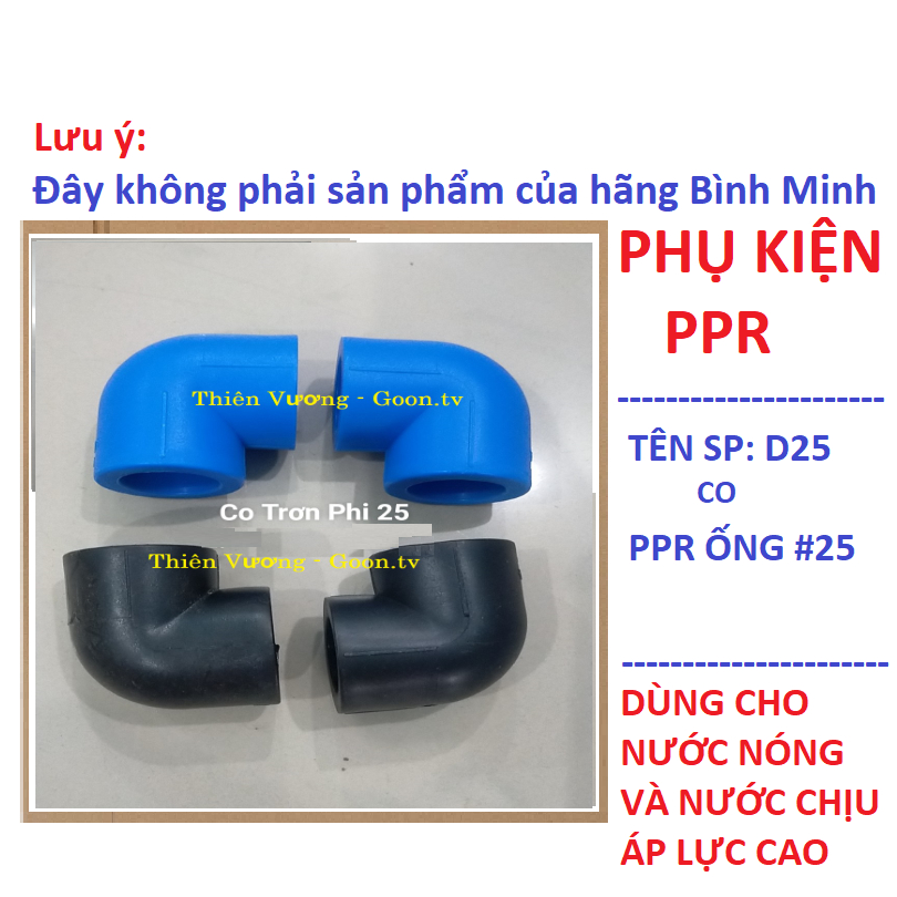 Phụ kiện PPR, Co 25, Co Trơn Phi 25