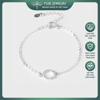 Lắc tay bạc nữ TLEE Circle Twinkle đính đá cao cấp TLEE JEWELRY LT0114