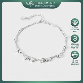 Lắc tay bạc nữ TLEE dây sao kép nữ tính TLEE JEWELRY LT0117