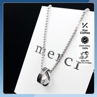 Vòng cổ nhẫn nam nữ mạ bạc titan không gỉ thời trang Kuu Clothes phong cách hàn quốc không phai - Vòng Cổ Eternal