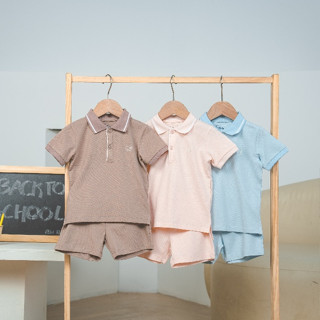 Bộ quần áo ngắn tay cổ Polo cho bé trai, bé gái nhiều màu - Ponie BU Baby BPN130308