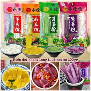 Miến dẹt rau củ làm từ khoai lang tươi thả lẩu Trùng Khánh dai ngon 200gr