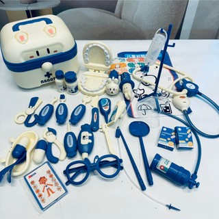 Đồ chơi bác sĩ gồm 36 chi tiết  giành cho bé 2-6 tuổi kèm hộp đựng hình thỏ, nhập vai bác sĩ