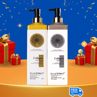Dầu Gội Dầu Xả Vinge Collagen Plus Yuiluim Mềm Mượt 1000ml
