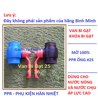 Van khóa nhiệt ppr phi 25, van khóa bi gạt ppr 25