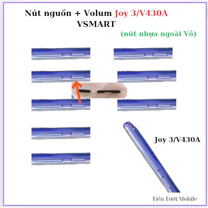 Nút nguon+ VoLum Vsmart Joy 3/v430a (nút nhựa ngoài vỏ)