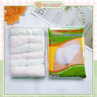 Gói 6 quần lót giấy cho mẹ baby Hiền Trang, Quần lót miễn giặt dùng 1 lần tiện lợi - 2X MART