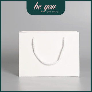 {Giá Sỉ} Túi Giấy Trắng - Quai Dây Vải Chắc Chắn - Size 14 x 18 x 10 cm - Siêu Thị Bao Bì Grace Box