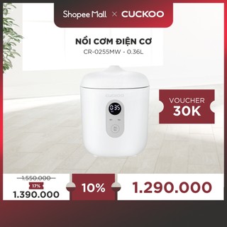 Nồi cơm điện Mini Cuckoo 0.36L CR-0255MW - Lòng nồi chống dính - Hàng chính hãng