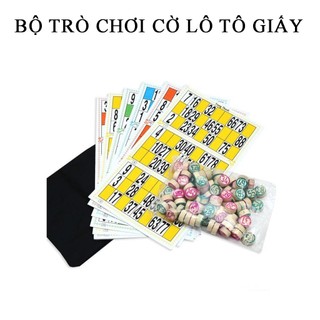 Bộ Trò Chơi Giả Trí Gia Đình Cờ Lô Tô Giấy