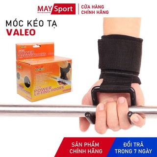 Dây kéo lưng có gắn Móc kéo tạ VALEO Lifting Straps- Hỗ trợ kéo tạ, tập lưng, đu xà