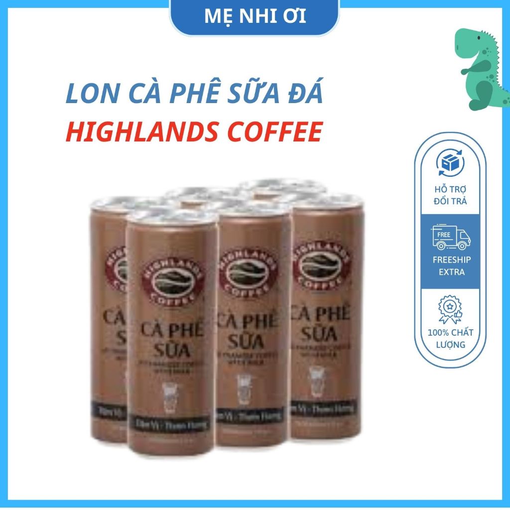 [GIÁ SỐC] Lon Cà Phê Sữa Đá Highlands Coffee Thùng 24 Lon