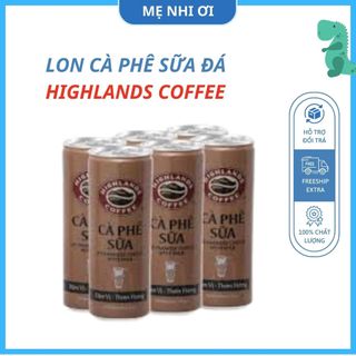 Lon cà phê sữa đá highlands coffee thùng 24 lon